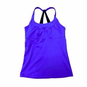 Lululemon Tank Top Purple Built in Bra Size M